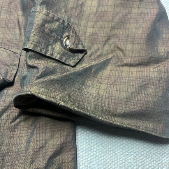 Vintage 1960s trench coat sharkskin rockabilly overcoat plaid jacket men’s 44R - Picture 5 of 10